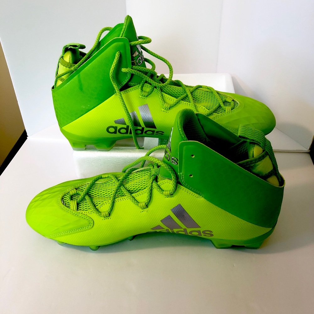 Adidas Neon green cleats Size 13 1/2